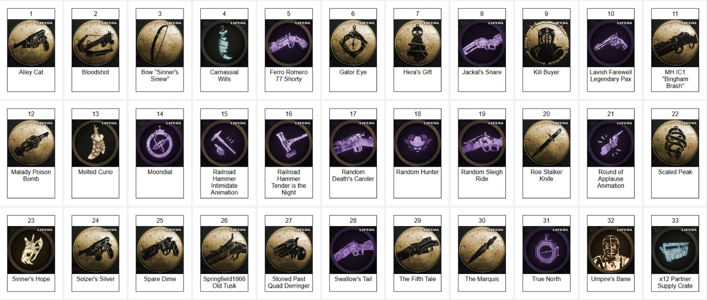 Akun Twitch Penuh - Hunt ShowHunt: Showdown Twitch Drops - 8 Pemburu Acak + 143 Peti + 32 Skin + 16 Jimatdown Twitch Drops | 278+ Skin | Legendaris + Langka