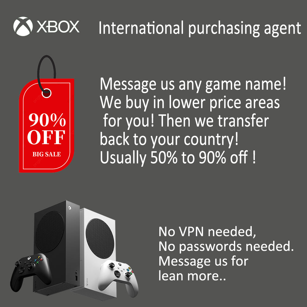 All XBOX Game International purchasing agent,50% to 90% off