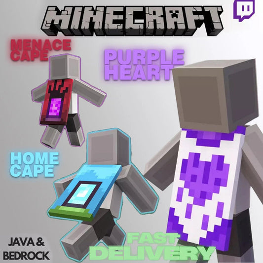 Minecraft - Menace&Home&Purple Heart Cape Twitch Cape - Java & Bedrock