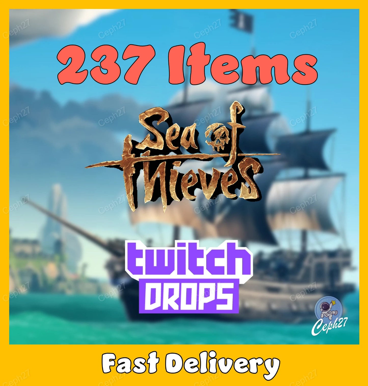Akun Twitch yang Terisi Penuh - Twitch Drops Sea of Thieves - Phoenix/Obsidian/EWR/RMS + Lainnya - 237 Item/Skin